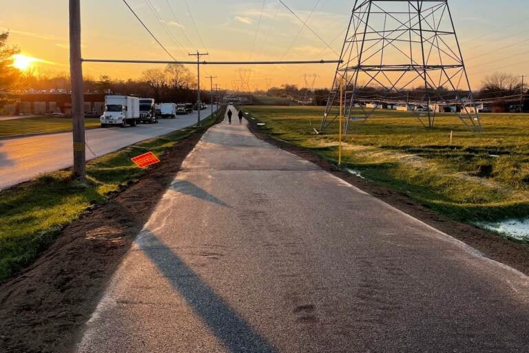 A view of the Chester Valley Trail.