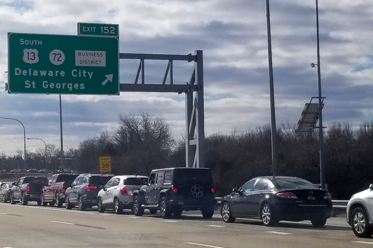 Traffic on a highway in Delaware.