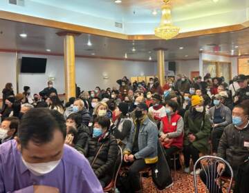 Hundreds pack Ocean Harbor Restaurant for a community meeting over the Sixers' areana proposal