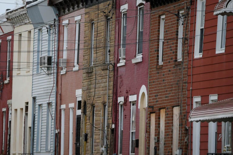 Rowhouses in North Philadelphia.