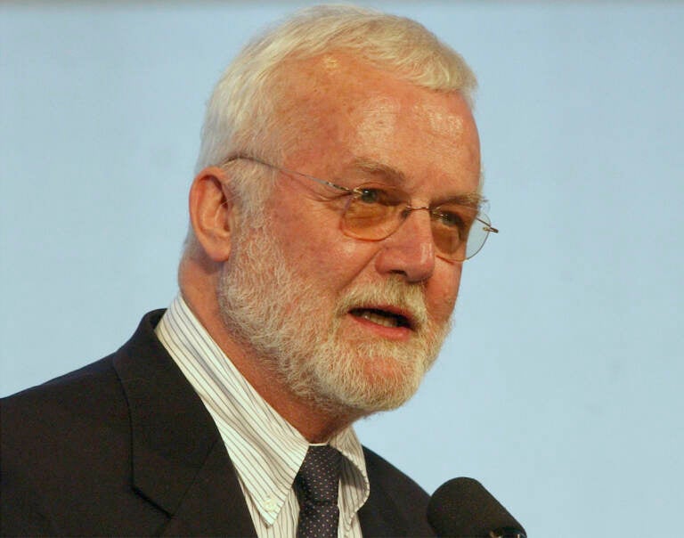 Russell Banks, author of ''Cloudsplitter,'' delivers a keynote address during the Hemingway & Winship Awards ceremony at John F. Kennedy Library and Museum in Boston, April, 4, 2004