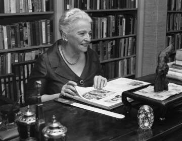 Pearl Buck appears in the study of her Philadelphia home