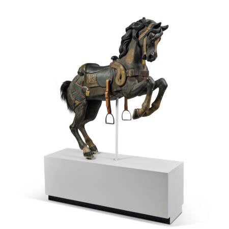 Carved and Polychrome Paint Decorated Carousel Horse, Carved by Daniel Muller (1872-1952), Circa 1900.(Courtesy of Sotheby's)