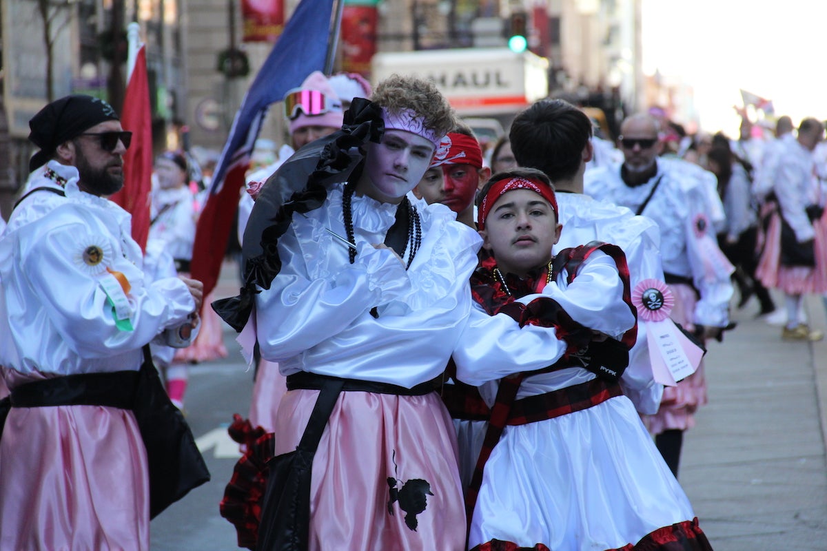 Thousands of Mummers of varying ages took part in the parade on Jan. 1, 2023. (Cory Sharber/WHYY)