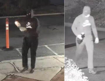 Police in Bloomfield, N.J. are looking for the suspect who hurled a Molotov cocktail at the entrance of a synagogue early Sunday morning