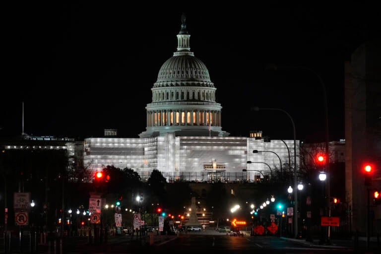 us capitol at night