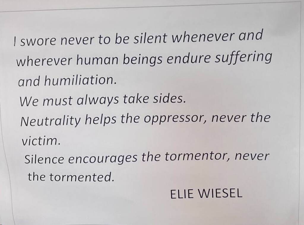 An image of a quote from Elie Wiesel