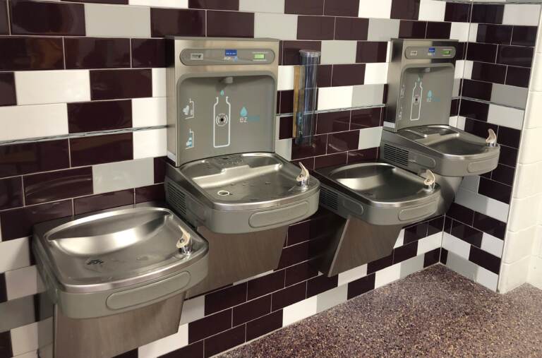 A water filtration system is seen at the Brandywine School District