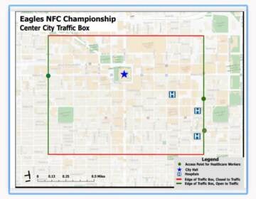 The Eagles NFC Championship Center City Traffic Box. (Twitter/@PhilaOEM)
