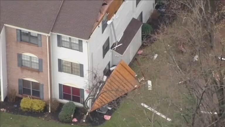 Significant damage could be seen in part of Mercer County, New Jersey after a tornado on Tuesday afternoon. (6abc)