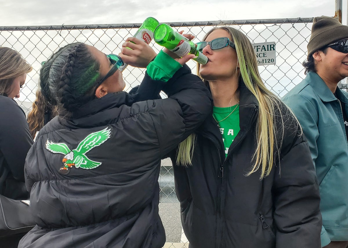 Philadelphia Eagles fans pack Xfinity Live for Super Bowl LVII