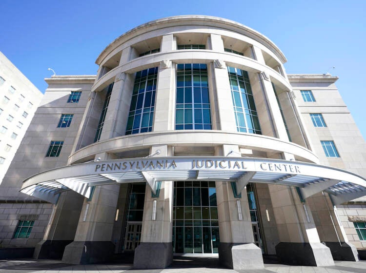 The exterior of the Pennsylvania Judicial Center, home to the Commonwealth Court in Harrisburg, Pa., is pictured on Nov. 6, 2020