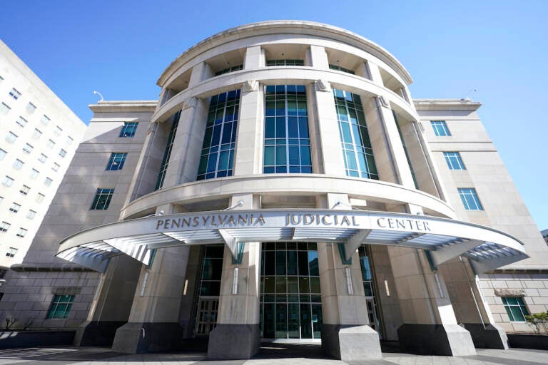 The exterior of the Pennsylvania Judicial Center, home to the Commonwealth Court in Harrisburg, Pa., is pictured on Nov. 6, 2020