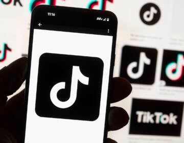 The TikTok logo is seen on a cell phone on Oct. 14, 2022, in Boston