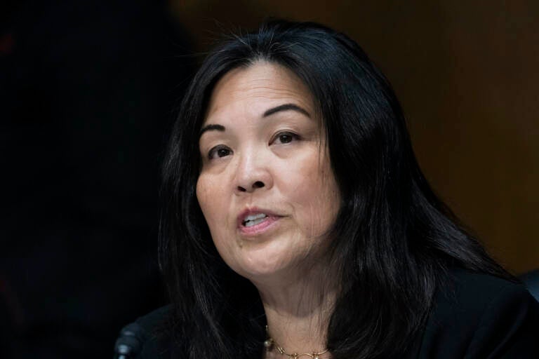 Julie Su, of Calif., speaks during a hearing of the Senate Health, Education, Labor and Pensions Committee for her to be Deputy Secretary of Labor, on Capitol Hill, March 16, 2021, in Washington