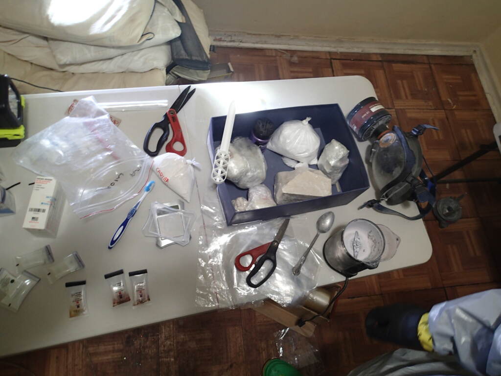 Drugs and cooking materials were found in the Bronx home