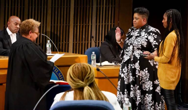 At-Large Council Member Latisha Bracy is sworn in on December 1, 2022