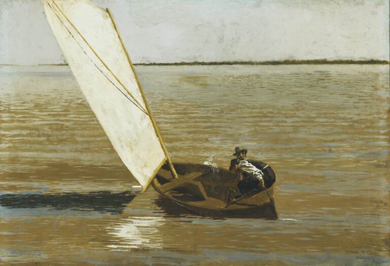 The Philadelphia Museum of Art is sending Thomas Eakins’ ''Sailing'' (1875) to the Nelson-Atkins Museum in Kansas City to settle its Super Bowl wager. (Courtesy of The Philadelphia Museum of Art)