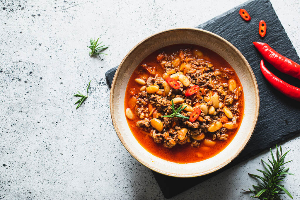 A bowl of chili