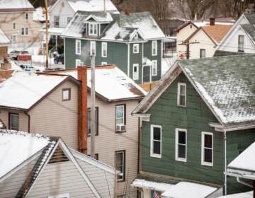 Rooftops with snow