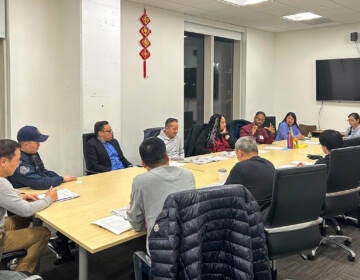 A group convened in Chinatown Thursday night to discuss public safety and the mayoral election. (Jordan Levy/Billy Penn)