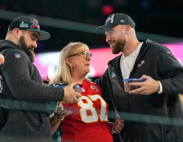 Donna Kelce with her two NFL playing sons