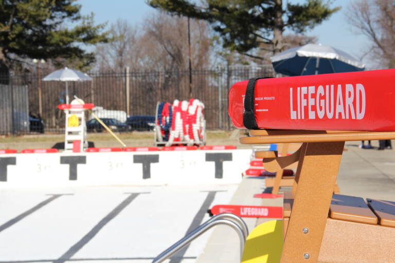 Last year, Parks and Rec recruited 196 lifeguards, and was able to open 80% of the city’s pools. Lifeguards are expected to make between $16-18 an hour depending on experience for 35 hours of work a week.(Cory Sharber/WHYY)