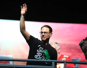 Josh Shapiro waving to the crowd