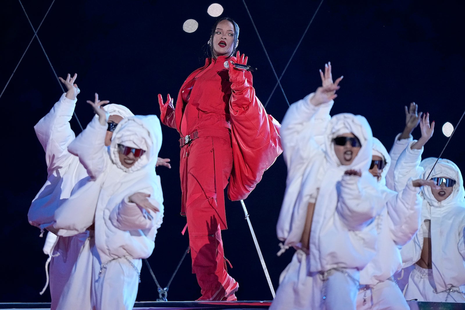 Rihanna soars in Super Bowl halftime performance - WHYY