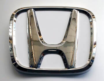 This Feb. 14, 2019 file photo shows a Honda logo at the 2019 Pittsburgh International Auto Show in Pittsburgh