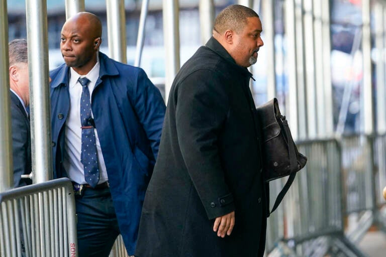 Manhattan District Attorney Alvin Bragg arrives at his office