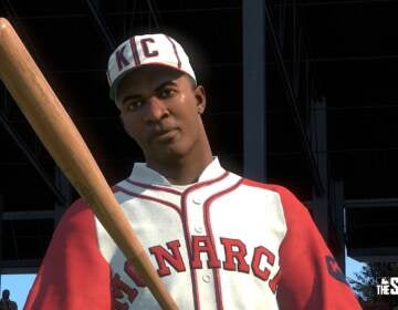 a digital rendering of Jackie Robinson as a member of the Kansas City Monarchs from the game MLB The Show 23.