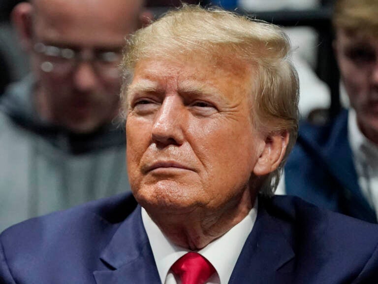 Closeup of Donald Trump's face
