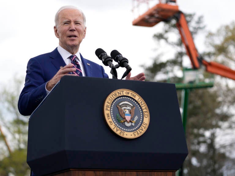 President Biden on Thursday called on banking regulators to take more steps to reduce the risk of mid-sized bank failures. Carolyn Kaster/AP