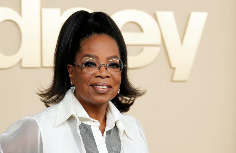 FILE - Oprah Winfrey, a producer of the documentary 'Sidney,' about actor Sidney Poitier, appears at the premiere on Sept. 21, 2022 in Los Angeles. Winfrey announced that she had chosen Ann Napolitano’s book 'Hello Beautiful' for her 100th book club pick. (AP Photo/Chris Pizzello, File)