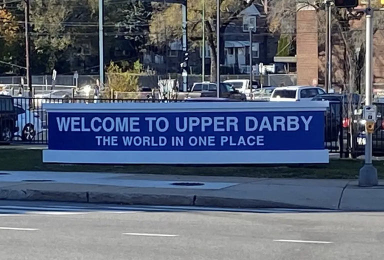 Welcome to Upper Darby sign