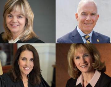 Pa. Supreme Court primary candidates, from left, clockwise: Deborah Kunselman; Daniel McCaffery; Patricia McCullough; Carolyn Carluccio.