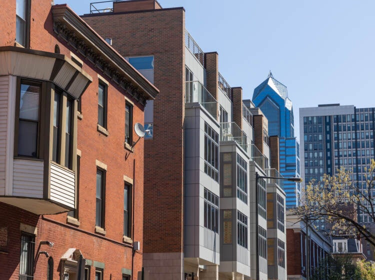 Apartment buildings in Center City.