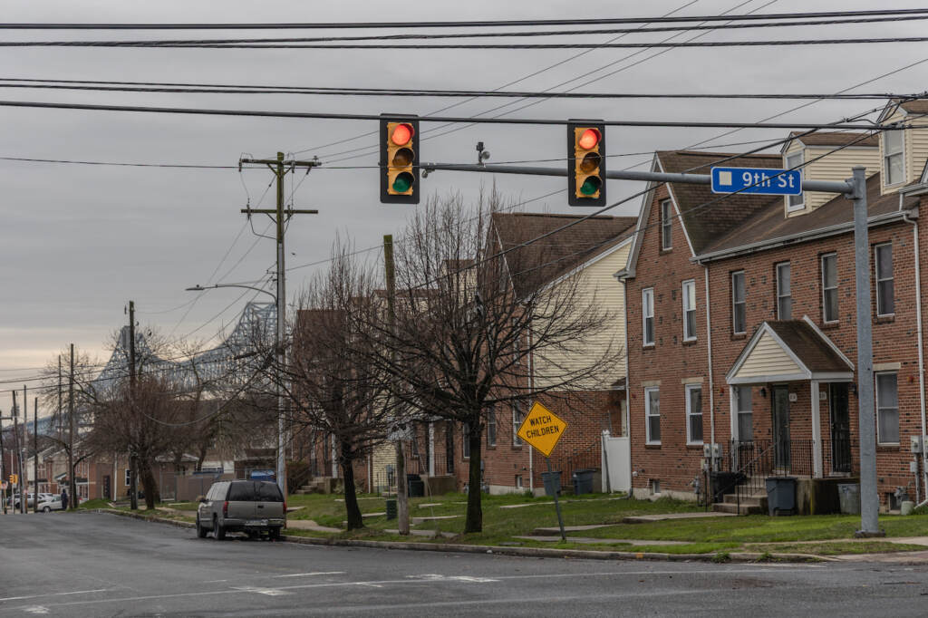 An intersection in Chester, Pa.