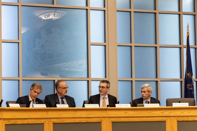 Lower Merion Board of Commissioners meeting on April 19, 2023. (Kimberly Paynter/WHYY News)