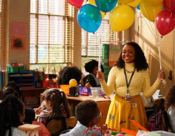 Quinta Brunson in her classroom on the show 'Abbott Elementary.'