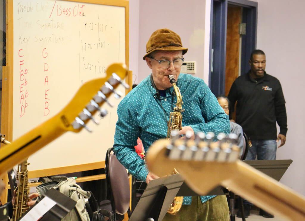 Bobby Zankel plays the saxophone.