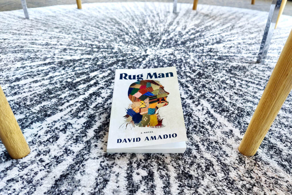 A closeup of David Amadio's comic book 'Rug Man'