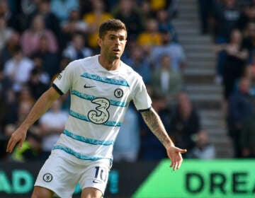 Chelsea's Christian Pulisic reacts during the English Premier League soccer match between Wolverhampton Wanderers and Chelsea