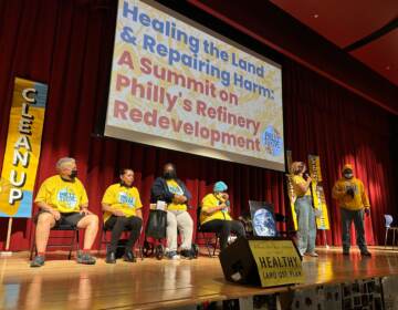 A panel of South Philly residents and activists kick off a day-long summit on the redevelopment of the former PES refinery
