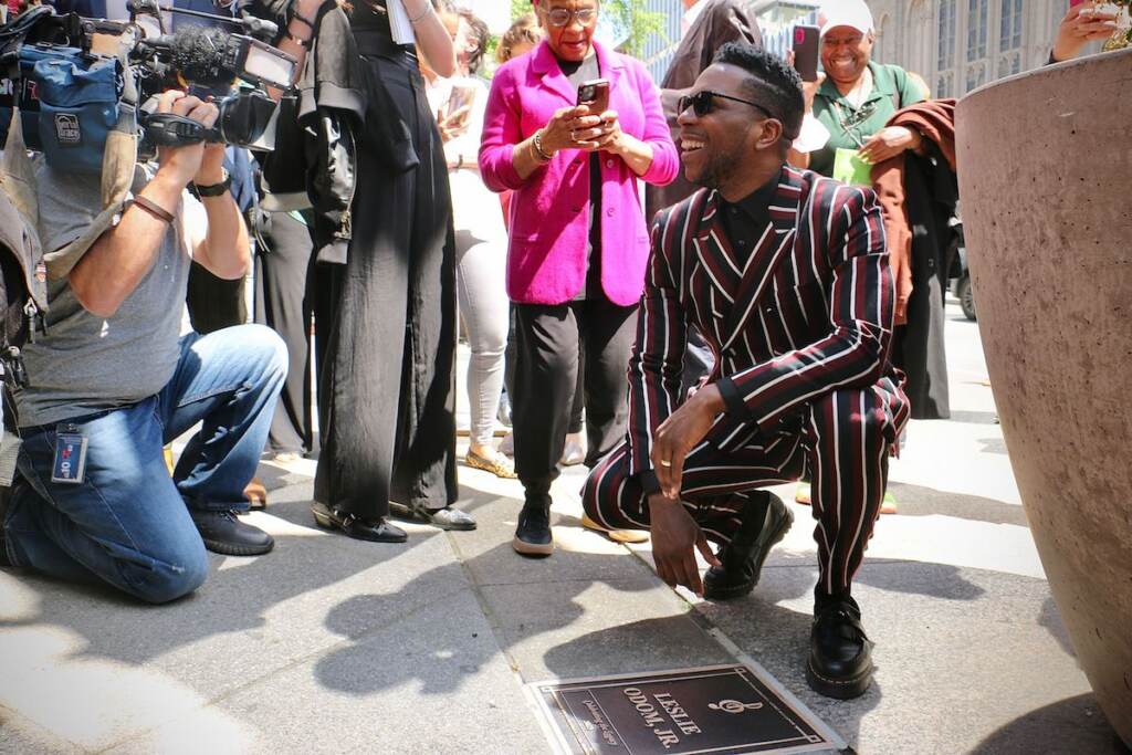 ''Hamilton’’ star Leslie Odom Jr. unveils his plaque on the Philadelphia Music Alliance Walk of Fame