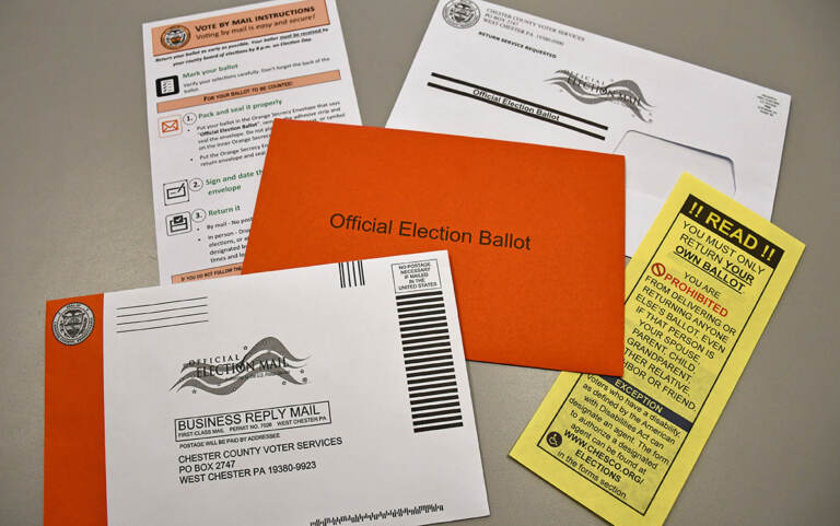 Mail ballots of different colors