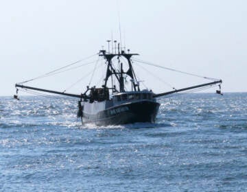 Fishing boat in the ocean