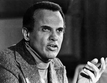 Closeup photo of Harry Belafonte.