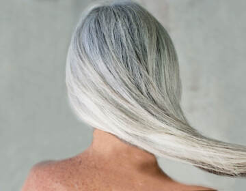 Woman with grey hair